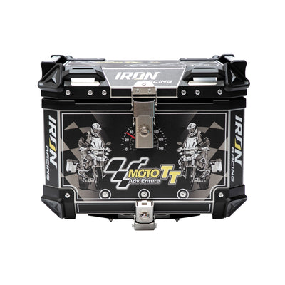 Maletero De Aluminio de Lujo Adventure Black | 45 Litros