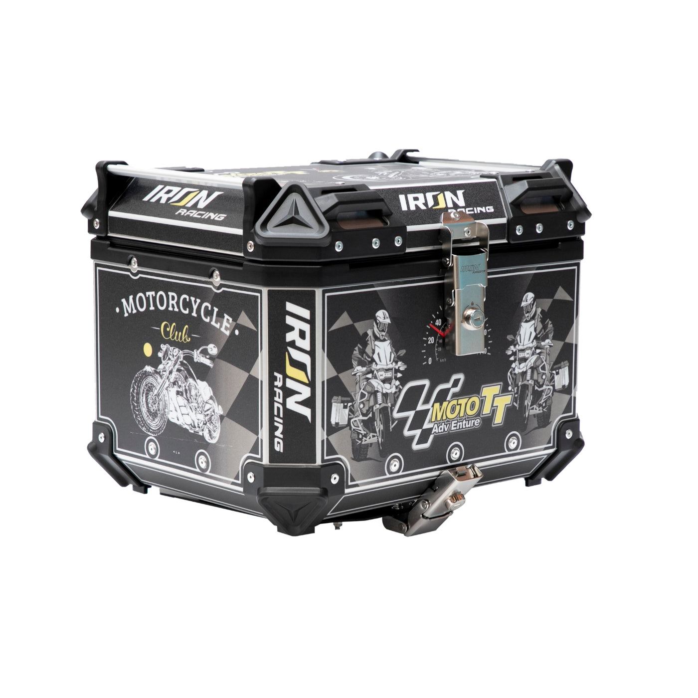 Maletero De Aluminio de Lujo Adventure Black | 45 Litros