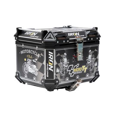 Maletero De Aluminio de Lujo Adventure Black | 45 Litros