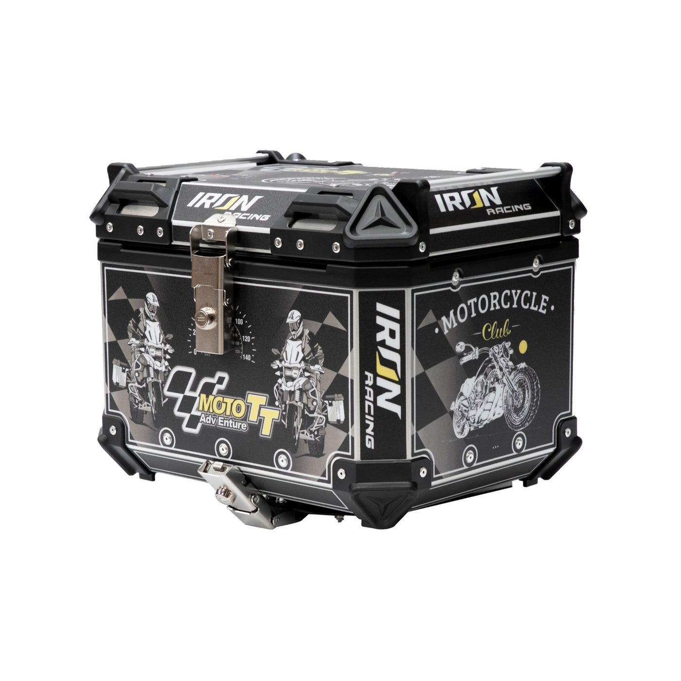 Maletero De Aluminio de Lujo Adventure Black | 45 Litros