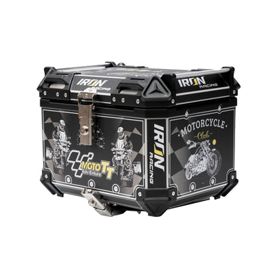 Maletero De Aluminio de Lujo Adventure Black | 45 Litros