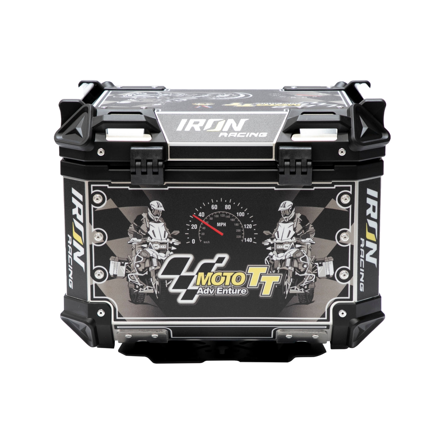 Maletero De Aluminio de Lujo Adventure Black | 45 Litros
