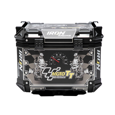 Maletero De Aluminio de Lujo Adventure Black | 45 Litros