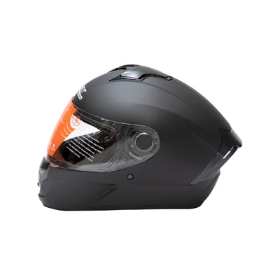 Casco Integral WLT-111 Con Aleron Sport Color Negro Mate