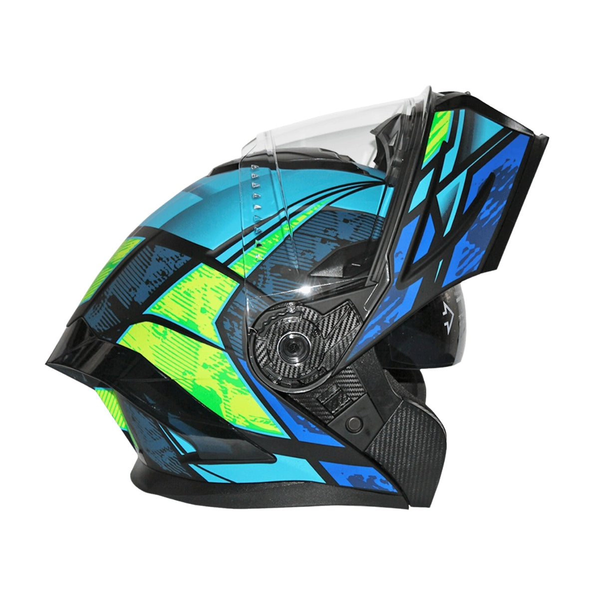 Casco Abatible Doble Proposito Tretech Azul/ Verde Iron Racing_002