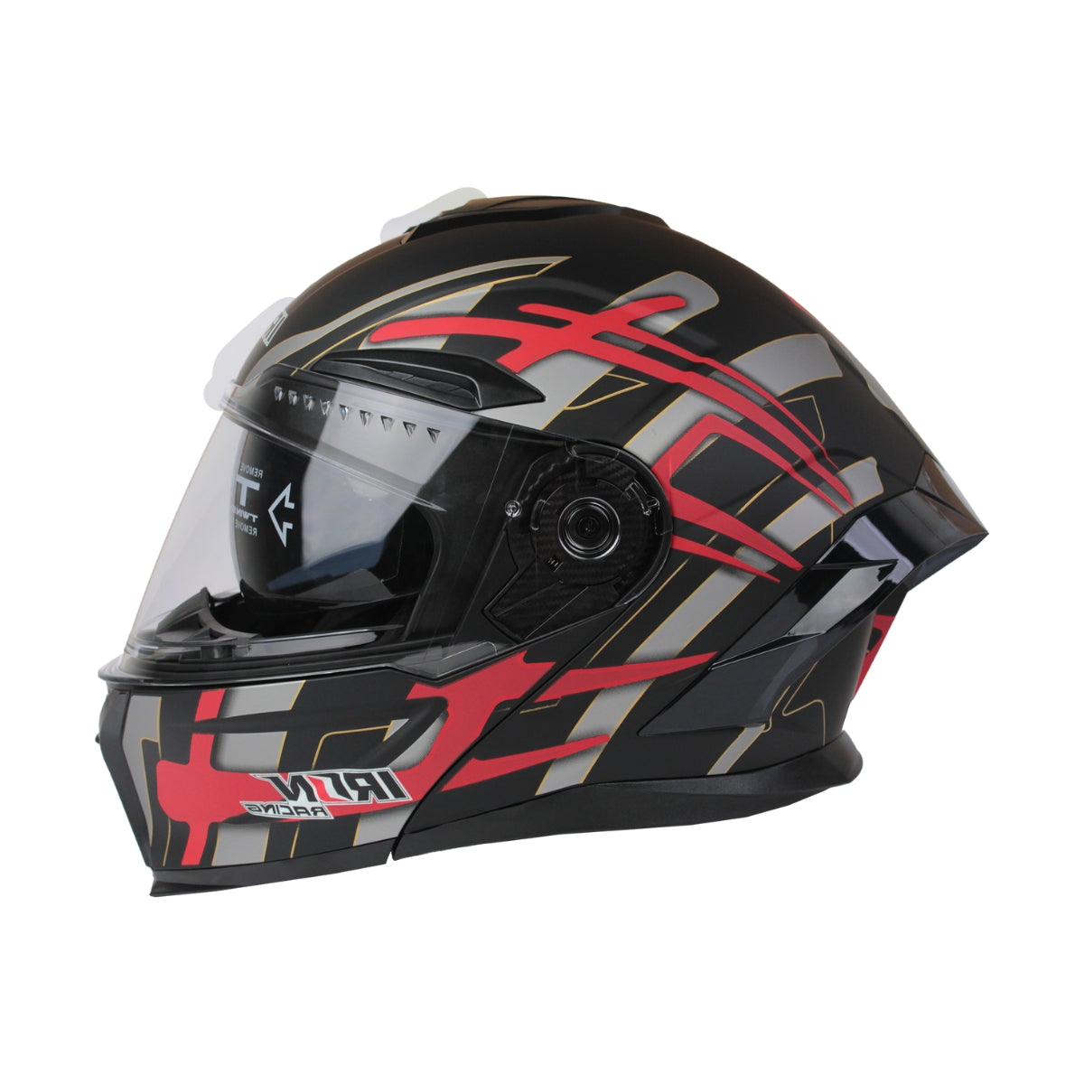 Casco Abatible Doble Propósito Ember Rojo Iron Racing_003