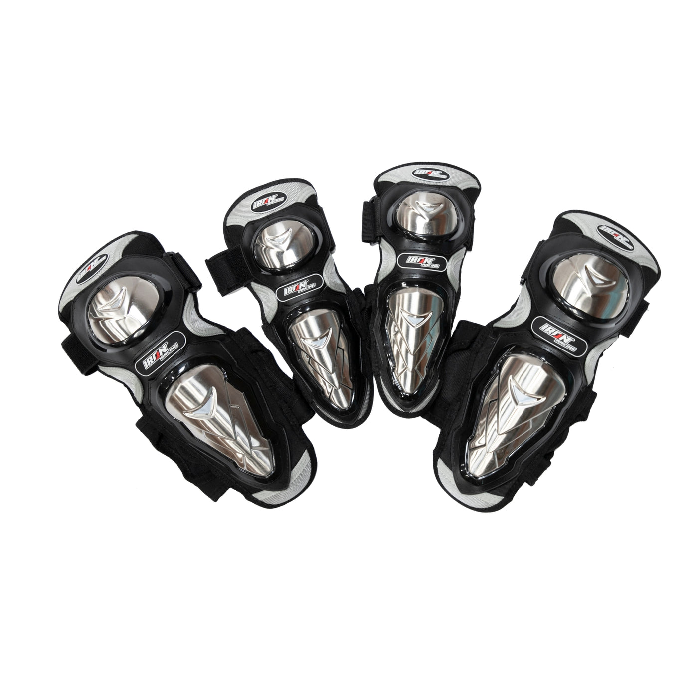 Set Rodilleras Y Coderas Para Motociclista IR060 Acero Inoxidable (4Pzas)