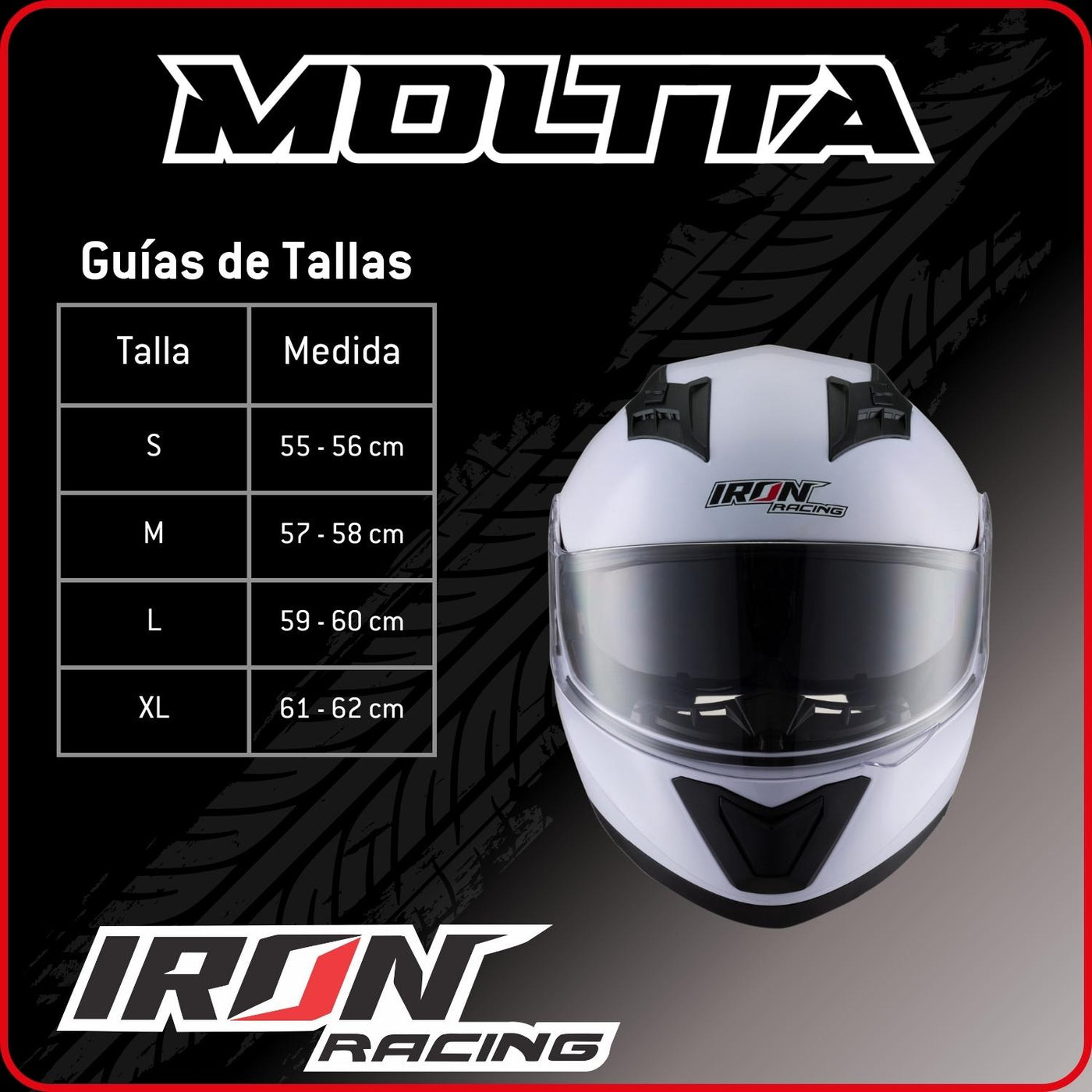 Casco Abatible Luchador Blanco